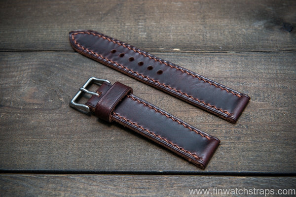 Vachetta leather watch strap. Natural color. Handmade in Finland.