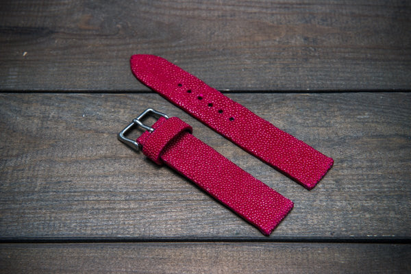 Pink Ostrich Leather NATO Watch Strap