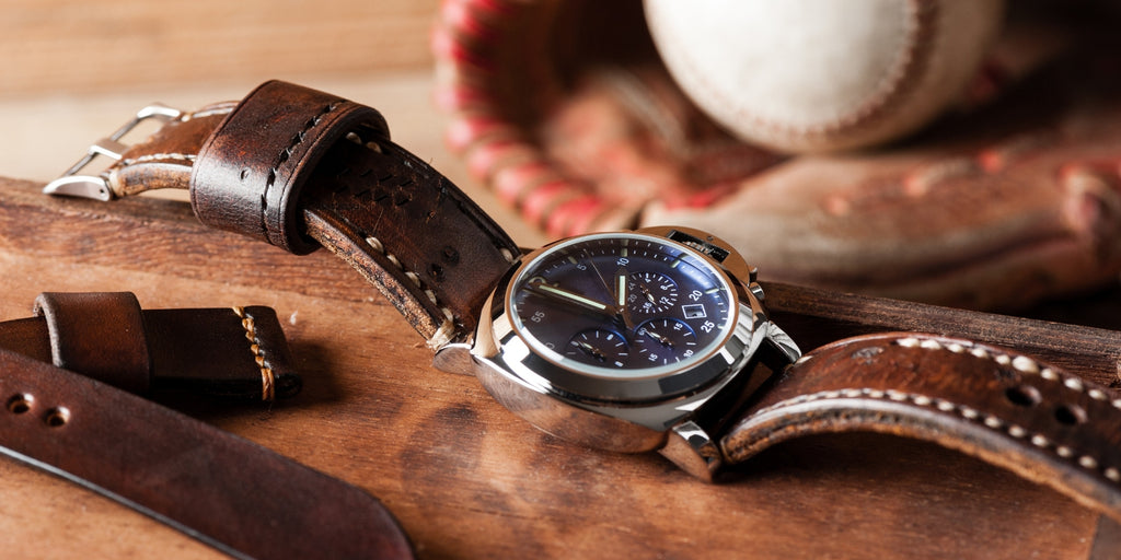 Leather watch band handmade in Finland 