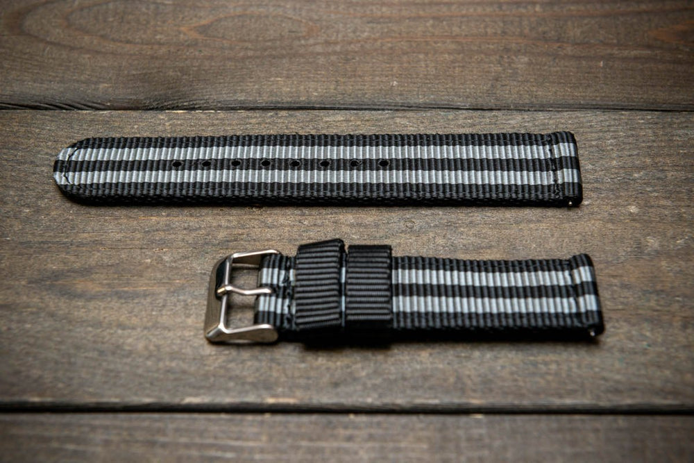 Grey One Piece Military Nylon Strap 22mm