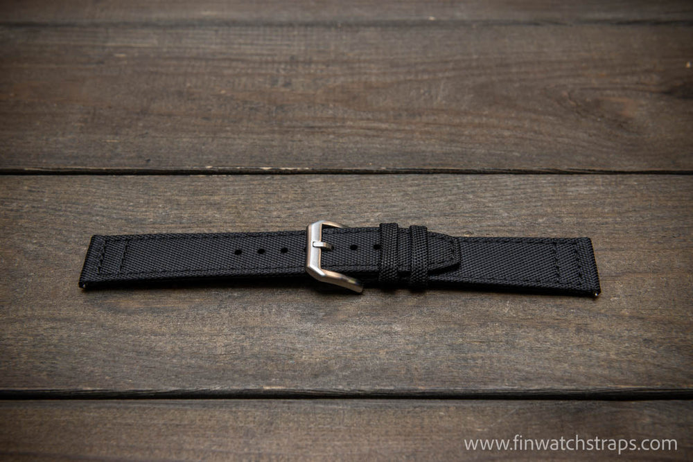 20mm/18mm Genuine Black Python leather watch strap band, watch