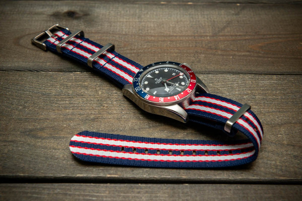 Blue red hot sale nato strap