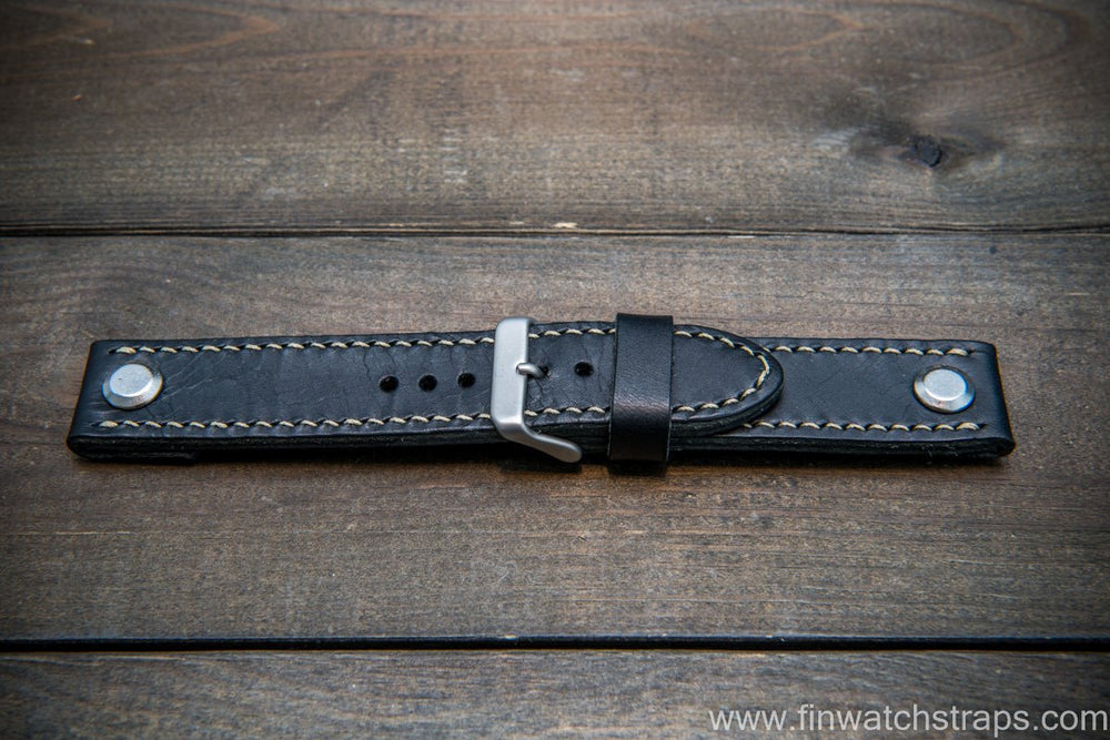 Vachetta leather watch strap. Natural color. Handmade in Finland.