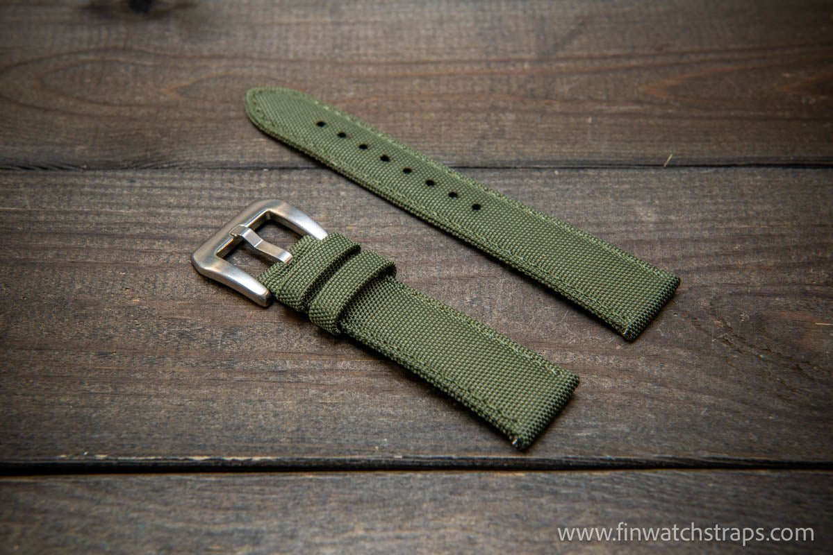 Sailcloth waterproof watch strap. PAM style buckle. - finwatchstraps