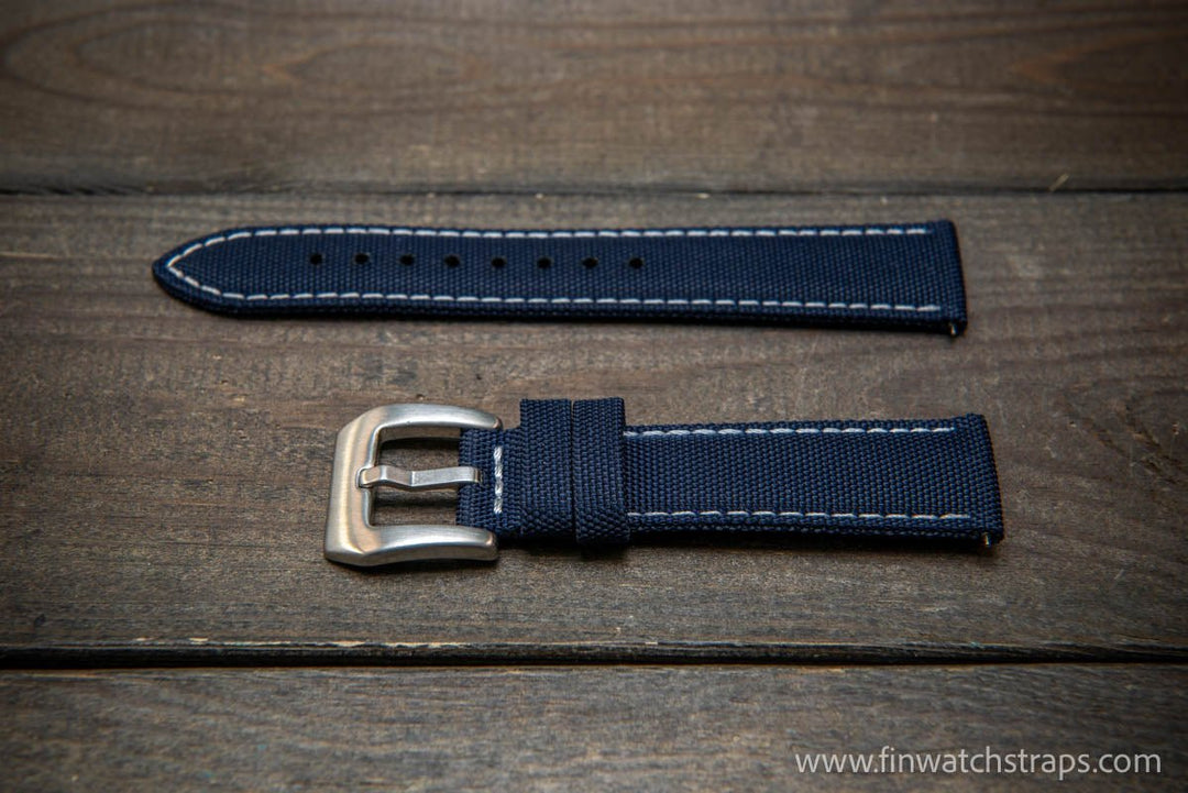 Sailcloth waterproof watch strap. PAM style buckle. - finwatchstraps