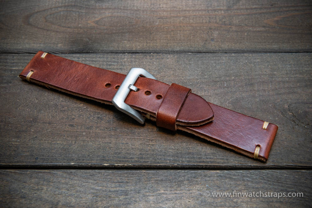  Premium Dark Green Epi leather watch band, Handmade Calf leather  watch strap (20mm, Steel Tang Buckle) : Handmade Products