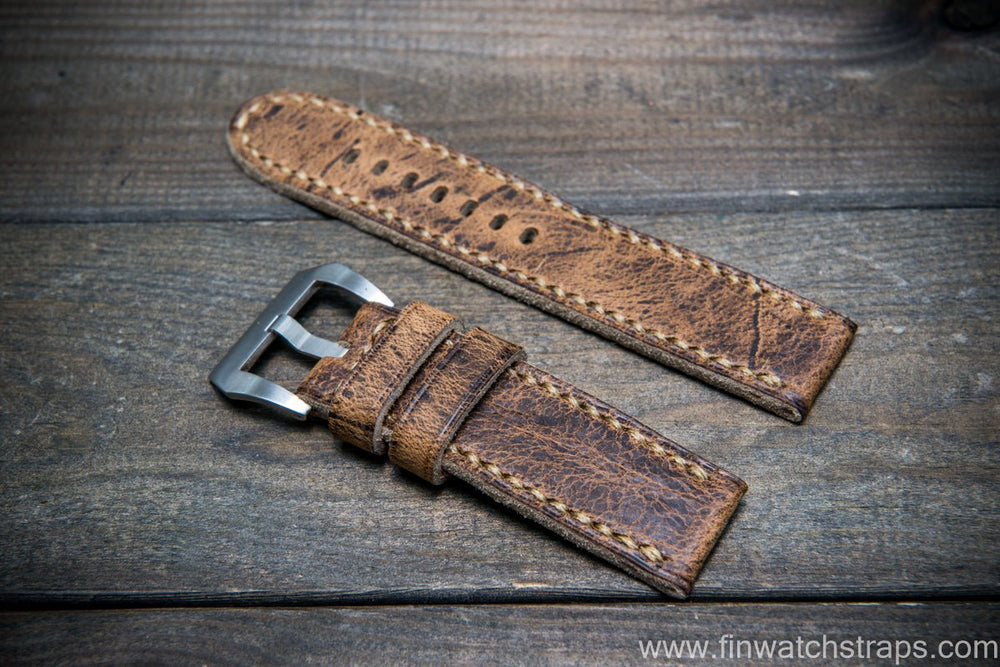 Orange Ostrich Leather Watch Band 18mm 20mm 22mm Handmade -  Denmark